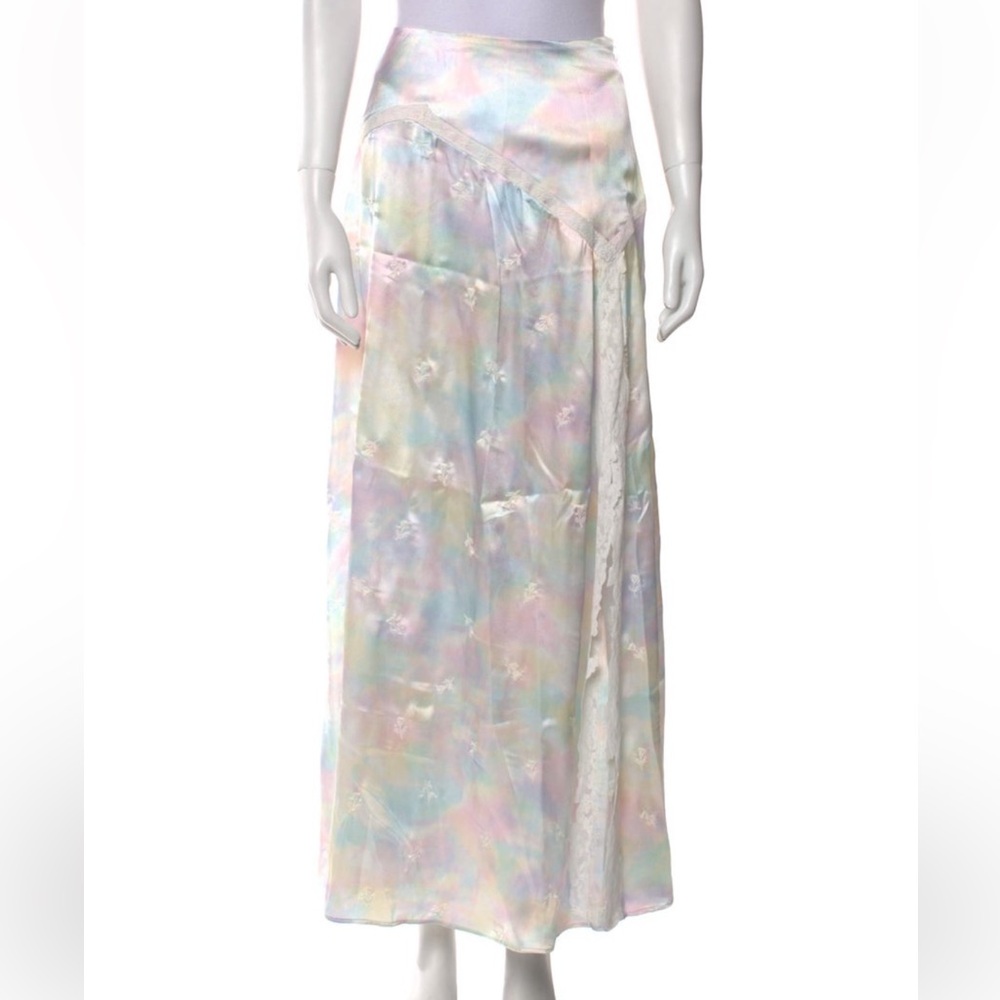 LoveShackFancy Pastel Rainbow Maxi Skirt